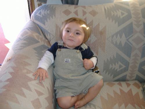 My baby - My son sitting in the rocking chair