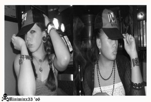 angie and i - at clansmen[bar] having a good time