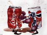 Coke v. Pepsi - self-explanatory... the cola wars.