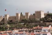 Castle São Jorge  - Castle St. George overlooking the Alfama section of Lisbon, Portugal