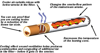 Cross section of a cigarette - cigarette