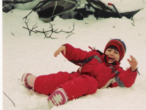 to roll in the snow - to roll in the snow