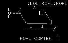 roflcopter - This is a product of boredom.
