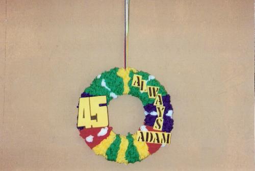 wreathe - I made this and sent it to Kyle and Patty Petty. In honor of their son Adam...