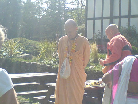 In the morning sun - Mahraj enjoying transcendental bliss in the morning sun