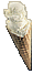 Ice cream cone - This is a vanilla ice cream waffle cone.