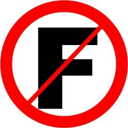 NO F! - if this is a traffic sign how do you read this