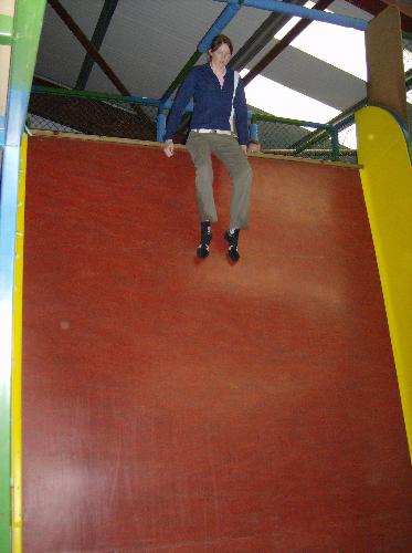 the slide - the slide was very steep i wouldn`t go on it ,but my daughter did in devon,.