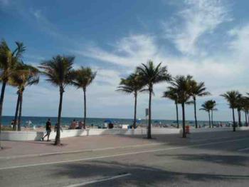 A quiet morning on the Fort Lauderdale Beach in January