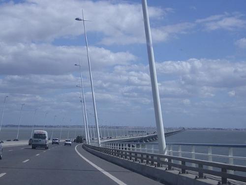 Bridge over Tagus River - The biggest bridge in Portugal across Tagus River