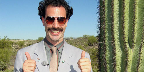 Borat,silly,actor. - Borat, do you like him? I think he is funny,daft,idiot,crazy and the rest. What do you think about him.