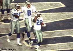 Cowboys, back in the day - The Big 3 as they celebrate in the super bowl... back in the day