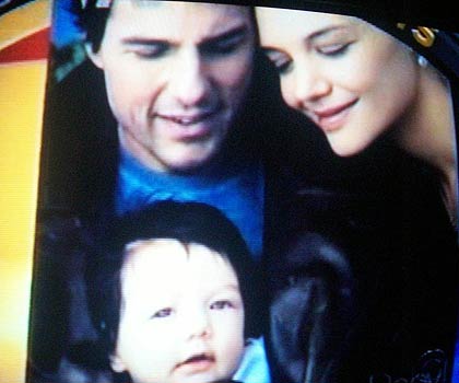 Daughter - Proud parents Tom cruise and Katie Holmes presents  their daughter 'suri' cruise to th press and to TV.