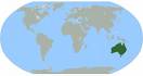 Globe - Australia in relation to the world.