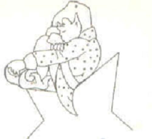 Elf on a star - Tracable image used to make a christmas ornament, print of the image use carbon paper to trace on to wood, cut sand and paint.  Makes a wonderfull tree ornament.
