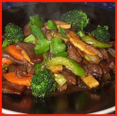 chinese food - this is an image of a chinese food dish, beef and broccoli.