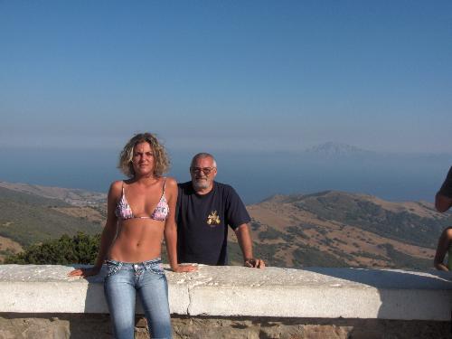gibraltar from up stairs - in the bak you can se africa atlas mountains