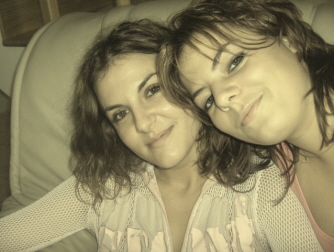 anda&andreea - she is my best friend i am the one with the curly hair she is with the green eyes