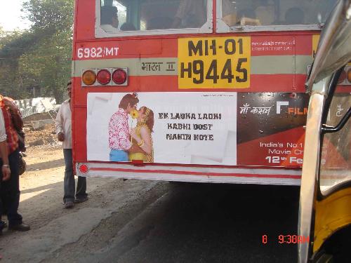 Mumbai Best Add... - A nice add promoted in back of the Mumbai BEST.
