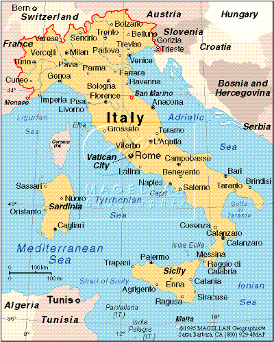 Italy - a map of Italy!
