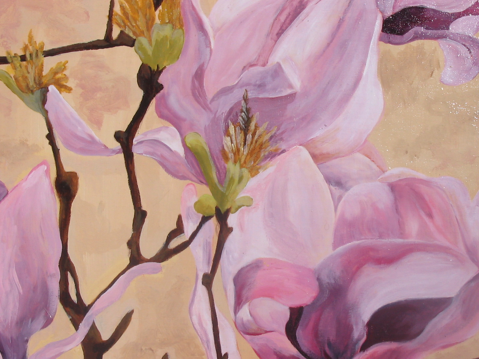 Flower Painting - A painting I did of flowers on a tree