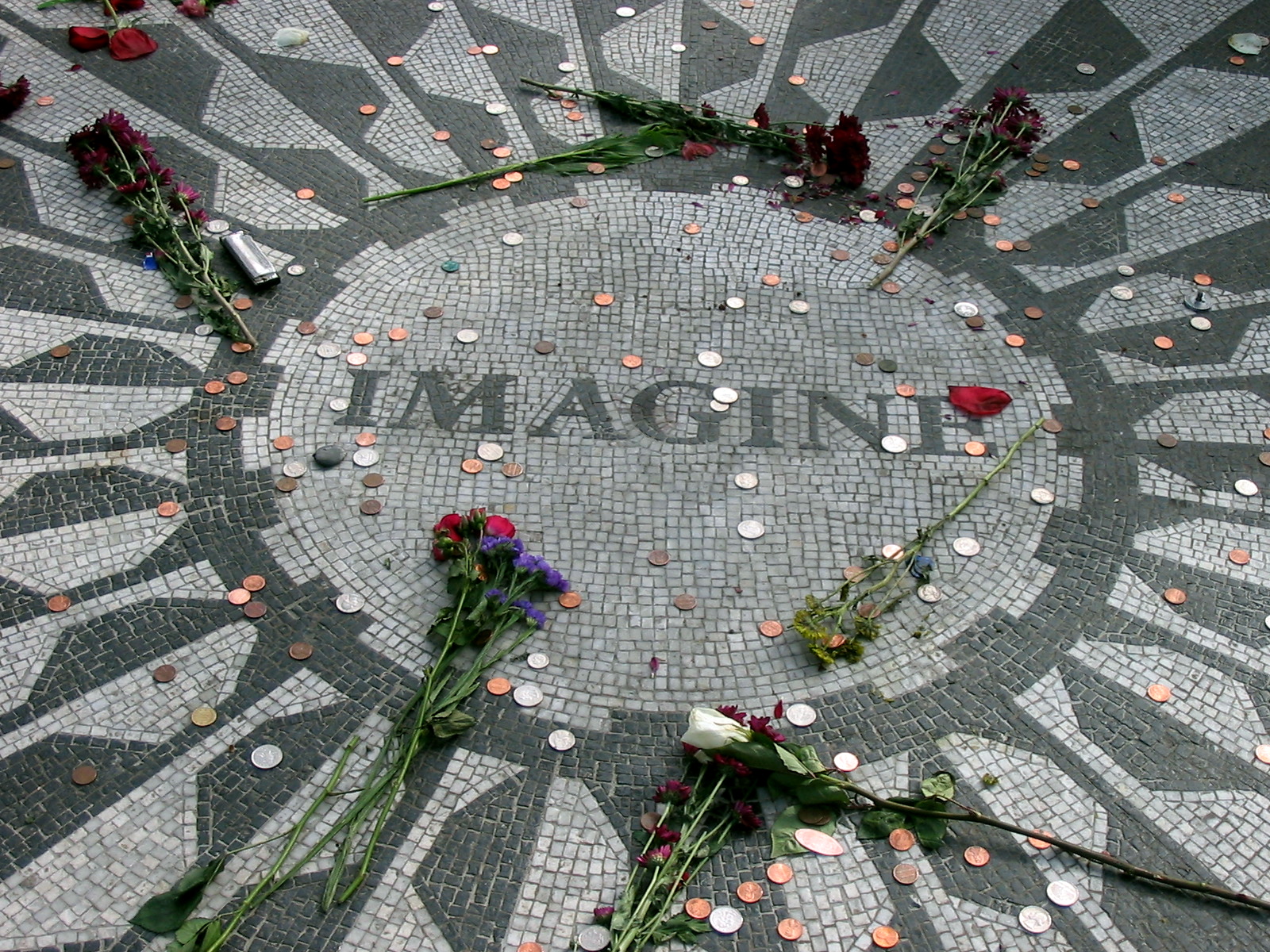 Imagine - the John Lennon memorial in central park, NY