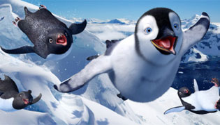 penguins - I think penguins are cute. Here are some swiming.