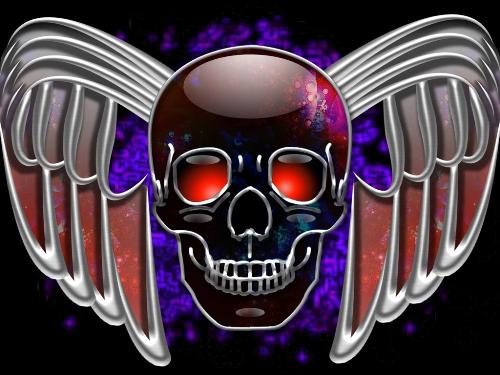 winged skull - I found this at my favorite FREE wallpaper site.