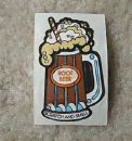 Rootbeer - drawing of a mug of foaming rootbeer with a straw