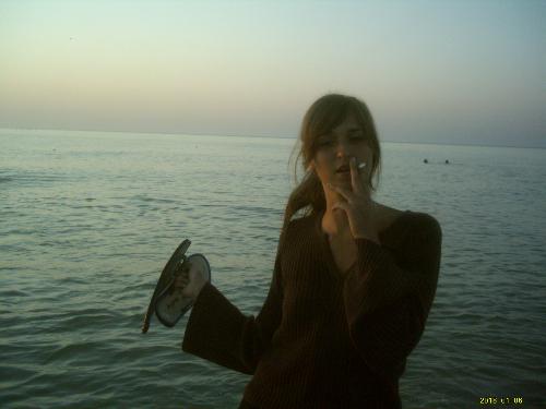 me smoking - it was at a sunrise at the seaside...i was very tired...i don't really smoke now...