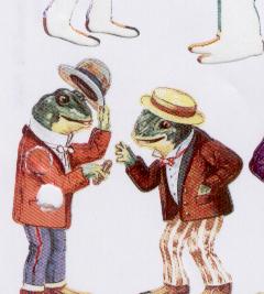 non-stop talking frog - cartoon frogs in men's clothing