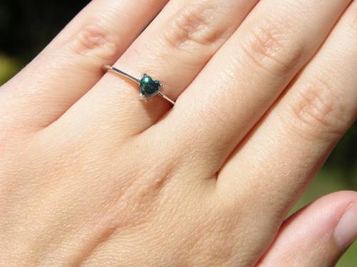 Sparkling Blue Diamond Heart Cut 1/2 Carat Ring - Probably my favorite diamond ring!