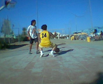 Alex on the court - The big boss player
