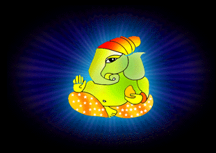 GANESH - SLOGAS:::: Lord Ganesha - the Hindu deity in a human form but with the head of an elephant - represents the power of the Supreme Being that removes obstacles and ensures success in human endeavors. For this reason, Hindus worship Ganesha first before beginning any religious, spiritual or worldly activity. In Hindu mythology, Lord Ganesha is the first son of Lord Shiva and the Divine Mother Parvati. Their second son is Lord Subramanya and their daughter is Jyoti. As explained below, the portrayal of Lord Ganesha as the blend of human and animal parts symbolizes the ideals of perfection as conceived by Hindu sages and illustrates some philosophical concepts of profound spiritual significance.   These slokas should be recited with devotion and sincerity, (preferably, twenty-one (21) times a day for twenty-one (21) days continuously). Several devotees of Lord Ganesa have derived immense benefits after completing the slokas in this manner.   Om Ganesaya Namaha   SRI EKADHANTHA STHOTRAM   General   Sumukachaikadhanthacha kapilo gajakarnaka:  Lambodharascha vikato vignanasho ganaathipa:  Dhoomrakethur ganathyacho baalachandro gajaananaha:  Dhvaadhasaithaani naamani ya: patethchrunuyaathapi  Vidyaarambe vivaahe cha pravese nirgame thathaa  Sankraame sankatechaiva vignasthasya na jaayathe.   Slokas   Sathathmaroopam sakalaathi bhootham  Amaayinam sohamachinthya bhotham  Anadhi madhyantha viheenamekam  Thamekadhantham sharanam vrajama:   Anantha chithroopamayam ganesam  hyabedha bhedhadhi vihinamaadhyam  hrudhi prakaashasya dharam swadheestham Thamekadhantham sharanam vrajama:   Vishvaathi bhootham hrudhiyoginam vai  Prathyacharoopena vibhanthamekam  Sadhaa niraalambha samaadhigamyam  Thamekadhantham sharanam vrajama:   Swabimbhabhaavena vilasayuktham  Bindhuswaroopaa rachithaasvamaayaa  Thasyaam swaveeryam pradhadhaathi yovai Thamekadhantham sharanam vrajama:   Thvadheeya veeryena samastha bhootha  Maayaathayaasam rachithancha vishvam  Naadhathmakam hyaathmathayaa pratheetham  Thamekadhantham sharanam vrajama:   Thvadheeya saththa dharameka madhyam  Ganesamekam thrayabhodhithaaram  Sevantha apoorvamayam thrisamsthaa  Thamekadhantham sharanam vrajama:   Thathasthvayaa preritha evanadha: Thenedhamevam rachitham jagathvai  Aanantha roopam samabhaava samstham  Thamekadhantham sharanam vrajama:   Thadhevaviswam krupayaa thavaiva  Sambhoothamadhyam thamasaa vibhaatham  Aneka roopam hyajameka bhootham  Thamekadhantham sharanam vrajama:   Thathasthvayaa preritha mevathena  Srushtam sushooshmam jagadheka samstham  Sathvathmakam svethamananthamaadhyam  Thamekadhantham sharanam vrajama:   Thvatheva svapnam thapasaa ganesa  Samsidhdhi roopam vividham bhabhoova  Sadheka roopam krupayaa thavaapi  Thamekadhantham sharanam vrajama:   Sampreritham thacha thvaya hrudhistham  Thathaa sudhrushtam jagadhamsaroopam  Thenaiva jagranmaya prameyam  Thamekadhantham sharanam vrajama:  Jagrathsvaroopam rajasa vibhatham Vilokitham thath krupaya thadhaiva  Thadhaavibhinnam bhavadheka roopam  Thamekadhantham sharanam vrajama:   Evancha srushtvaa prakrithisvabhaavath  Thadhantharethvancha vibhasi nithyam  Budhdhi pradhaathaa gana naatha eka:  Thamekadhantham sharanam vrajama:   Thvadhaakjayaa bhaani grahacha sarve  Nakshatra roopani vibhaanthi ke vai  Aadhara heenaani thvayaa dhruthani  Thamekadhantham sharanam vrajama:   Thvadhaakjayaa shrushtikaro vidhathaa  Thvadhaakjayaa paalaka eva vishnu:  Thvadhaakjayaa samhara ko haropi  Thamekadhantham sharanam vrajama:   Yadhaakjayaa bhoorjala madhya samsthaa  Yadhaakjayaapa: pravahanthi nadhya:  Seemaam sadha rakshadhi vai samudhra:  Thamekadhantham sharanam vrajama:   Yadhaakjayaa dhevagano dhivisdho  Dhadhaathi vai karma palaani nithyam  Yadhaakjayaa shailaganochalo vai Thamekadhantham sharanam vrajama:   Yadhaakjayaa sesha iladharovai  Yadhaakjayaa mohakarascha kaama:  Yadhaakjayaa kaaladharoryamaacha  Thamekadhantham sharanam vrajama:   Yadhaakjayaa vaathi vibhaathi vayu:  Yadhaakjayaagnir jadarathi samstham  Yadhaakjayaavai sacharaacharan cha  Thamekadhantham sharanam vrajama:   Sarvaanthare samasthithameka gootam  Yadhaakjayaa sarvamitham vibhaathi  Anantha roopam hrudhi bhothakam vai  Thamekadhantham sharanam vrajama:   Yamyogino yoga balena saadhyam  Kurvanthi tham kasthavanena sthouthi  Atha: pramaanena susidhdhi dhosthu  Thamekadhantham sharanam vrajama:  Om Ganesaya Namaha