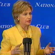 clinton - i admire her because she went from the presedinte's  wife to being a senator in new york wich is a huge thing.she had the power to overcome her husband's affair and knew she had to remain strong.