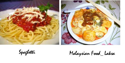 food - Spaghetti & Laksa
