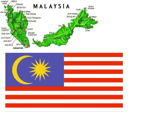 Country - Malaysia Map and Flag