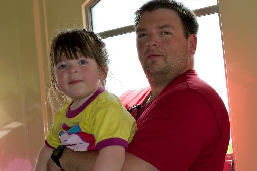 Me and My Daughter - Me and my kid on the boat trip over to disney