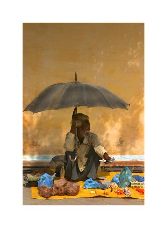 'UMBRELLA MAN' -  PHOTO OF a Street Vendor Orchha, India