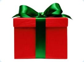 X-mas Gift - Picture of a wrapped christmas gift