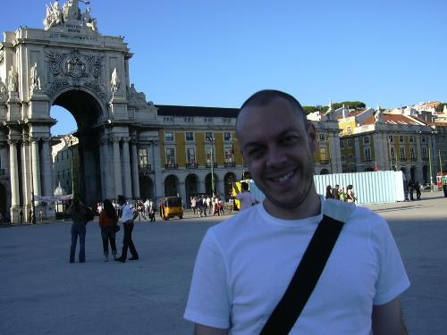 Myself in Lisbon - In the main place in Lisbon at the beginning of October 2006