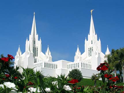 San Diego LDS Temple - This is one of the Lds Churches temples in San Diego.  It's members here practice sacred ordinances that are considerd part of the true gosepel of Christ as setup by Christ Himself in the Old testament