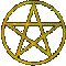 Animated gold pentacle - An animated .gif of a rotating gold pentacle