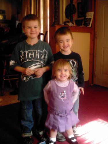 My children - My children being nice to eachother.