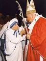 Mother Teresa - Mother Teresa and Pope John Paul II
