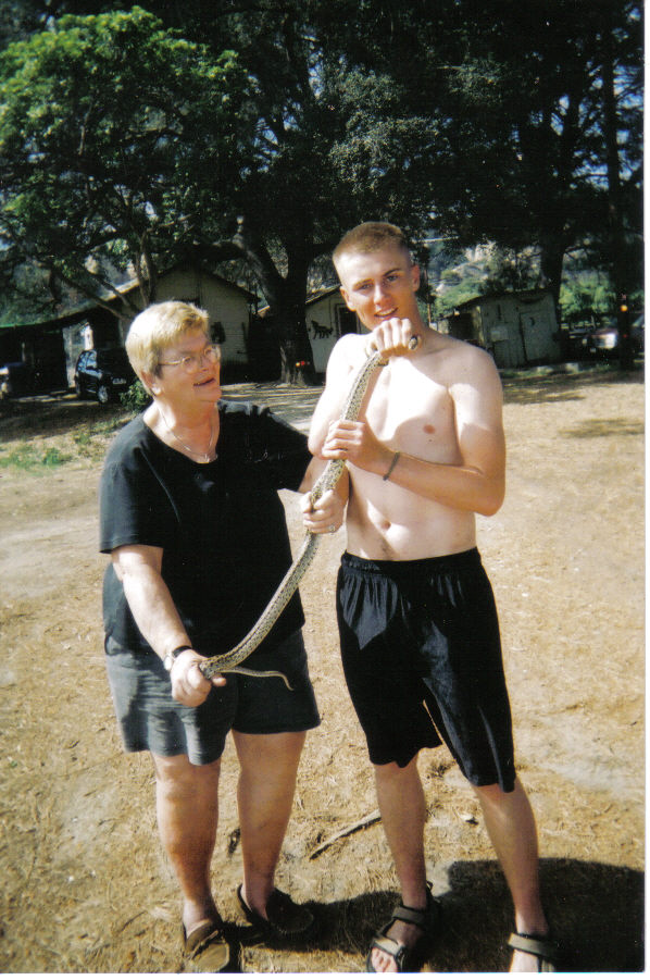 a real snake! - not mind farmers tan! and the old lady :) lol