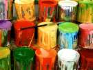 paints - all different type of colored paint.
