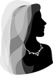 silhouette - it's a silhouette of a bride....