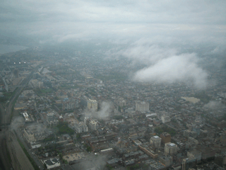Looking out over Toronto from the CN Tower. - Another view of Toronto, from the CN Tower.