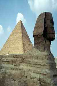 The Sphinx with a Pyramid Background - This is a Photo of the great wonder of the world, 'Sphinx'. It is one of the treasures offered by Egypt to humanity - civilization. Egypt does not need an introduction. It was the introduction to human civilisation itself. Cairo , is the capital. It has the Pyramids, the Sphinx, the Egyptian Museum,